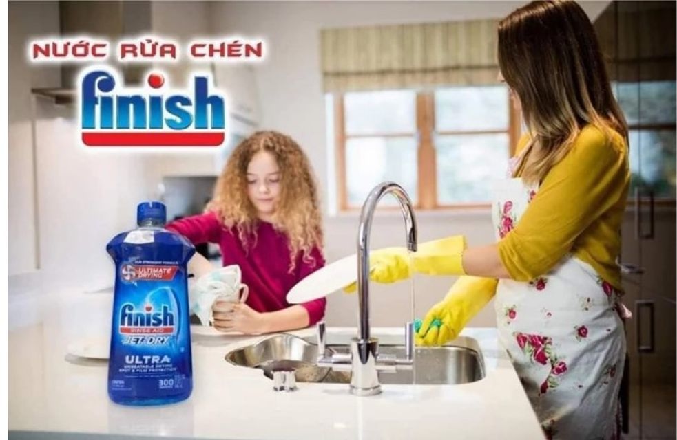 Nước D&ugrave;ng Cho M&aacute;y Rửa Ch&eacute;n Finish 946ml