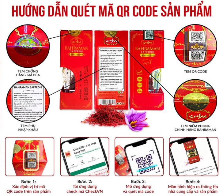 Nhuỵ hoa nghệ t&acirc;y Bahraman Saffron T&acirc;y &Aacute;