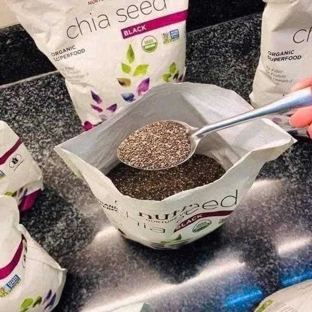Hạt chia hữu cơ Nutiva Mỹ 907g - Chia g&oacute;i trắng