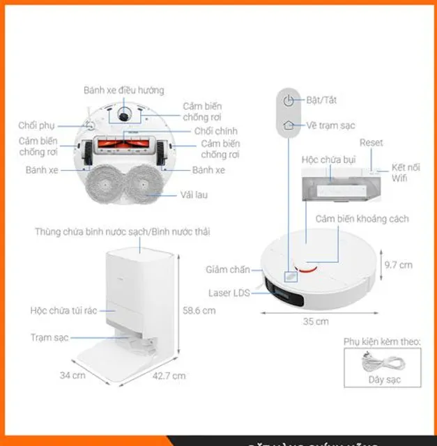 Robot H&uacute;t Bụi Xiaomi Mijia X20 Plus