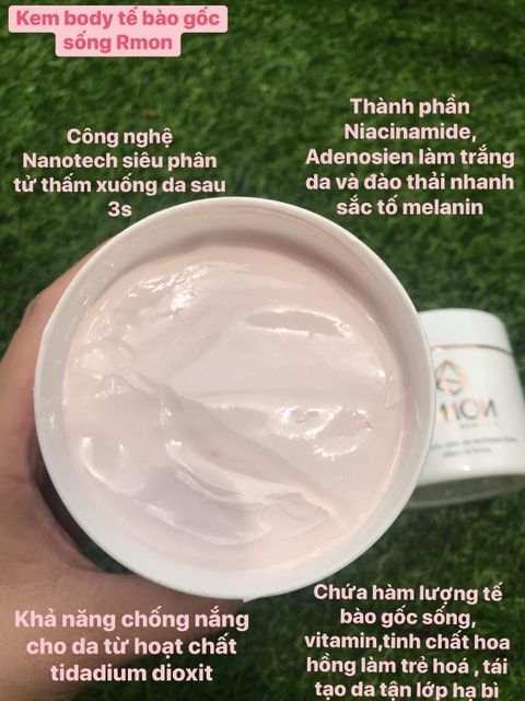 Kem Dưỡng Trắng Da Body Tế B&agrave;o Gốc Rmon 200gr
