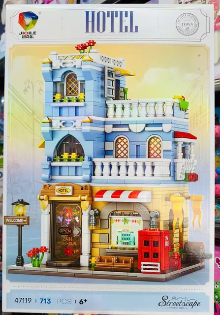 Đồ chơi lắp r&aacute;p m&ocirc; h&igrave;nh kh&aacute;ch sạn Hotel JIQILE 47119