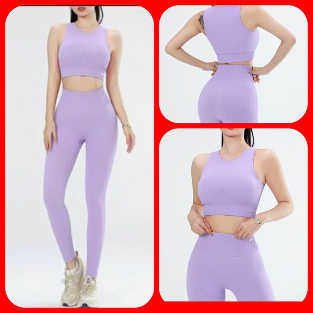 Set quần &aacute;o tập Gym, Yoga Chất dệt g&acirc;n Naqi