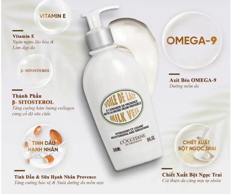 H&igrave;nh ảnh sử dụng L'Occitane Almond Milk Veil
