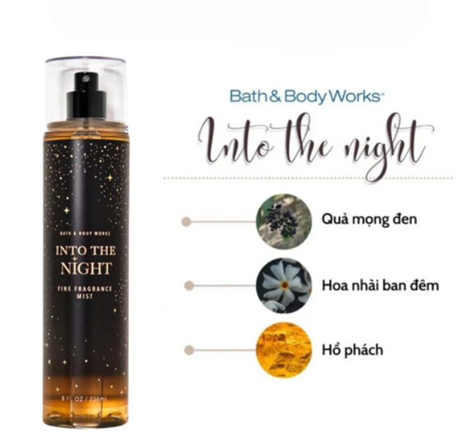 Xịt thơm Bath & Body Works Into The Night