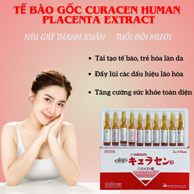 Tế bào gốc nhau thai Nhật Bản Curacen Human Placenta Extract 2