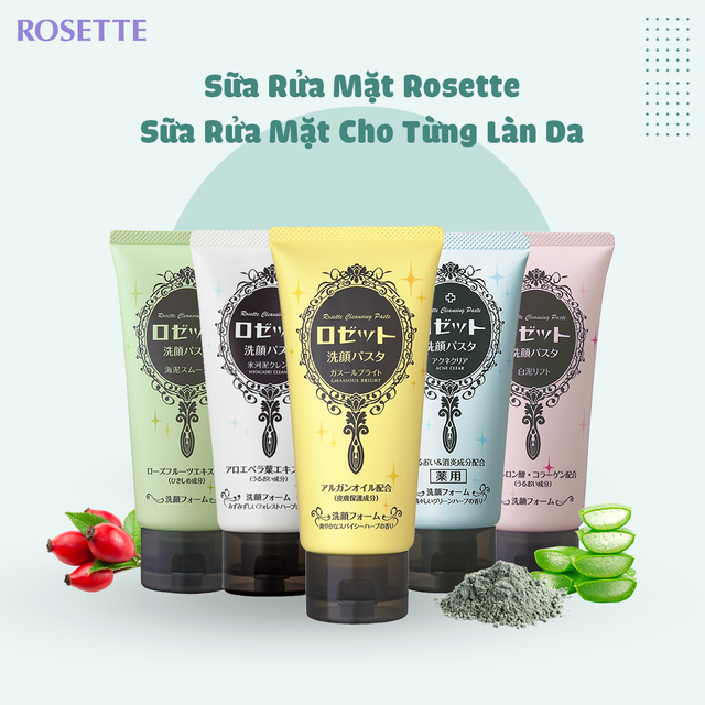 Sữa Rửa Mặt ROSETTE Face Wash Pasta 120g