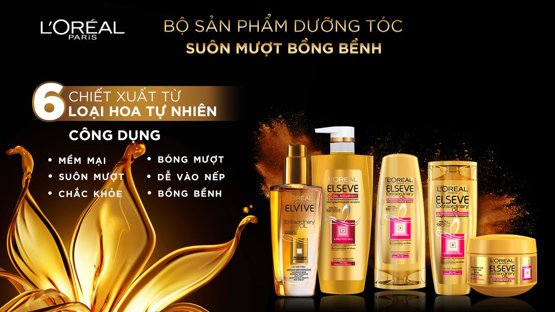 Dầu gội L'Or&eacute;al tinh dầu hoa tự nhi&ecirc;n mượt t&oacute;c 2