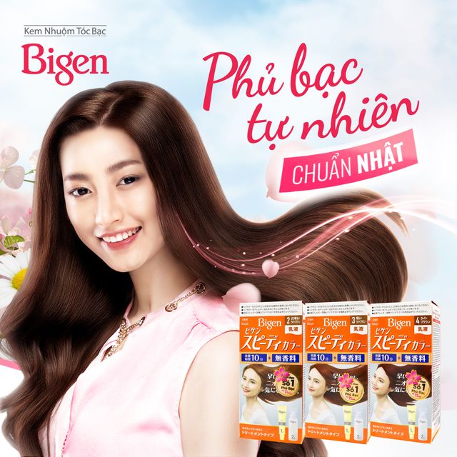Kem Nhuộm T&oacute;c Phủ Bạc Bigen Speedy Color Milky 80g 