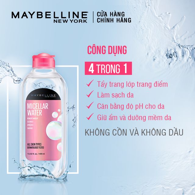 Nước Tẩy Trang Maybelline Không Cồn Cho Mọi Loại Da 1