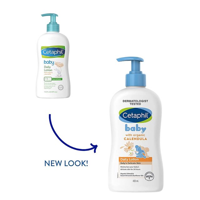 Sữa Dưỡng Ẩm Cetaphil Baby Daily Lotion with Calendula Cho B&eacute; Chiết Xuất Hoa C&uacute;c 400ml Phi&ecirc;n Bản Mới
