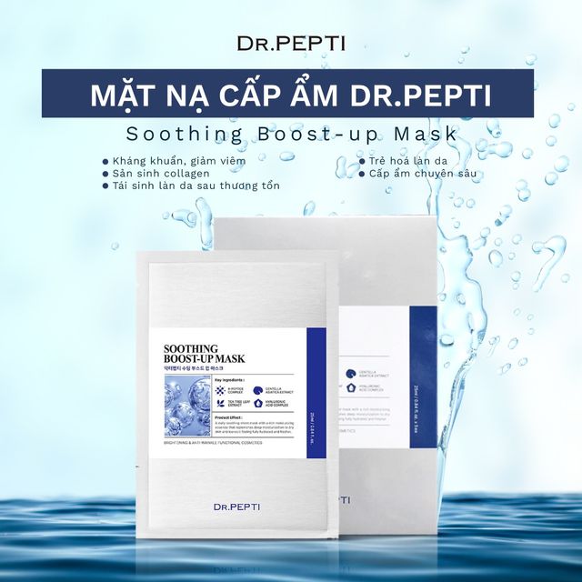 Mặt Nạ Dr.Pepti+ L&agrave;m Dịu Da, Si&ecirc;u Cấp Ẩm V&agrave; S&aacute;ng Da 25ml