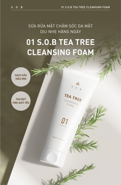 Sữa Rửa Mặt S.O.B Chăm S&oacute;c Da Mụn Dịu Nhẹ H&agrave;ng Ng&agrave;y