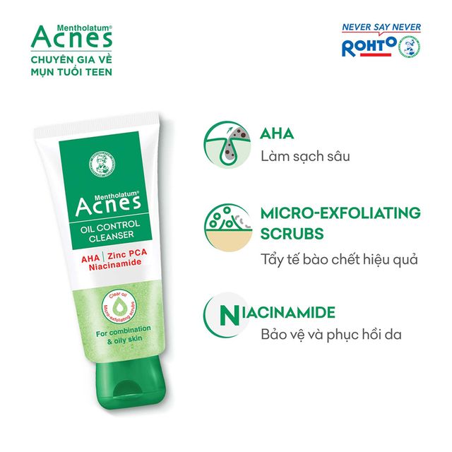 Gel Rửa Mặt Acnes Oil Control Cleanser Gi&uacute;p Kiểm So&aacute;t Nhờn hiện đ&atilde; c&oacute; mặt tại Chiaki.vn với 2 dung t&iacute;ch: 50g v&agrave; 100g.