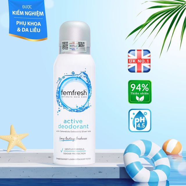 Xịt Thơm M&aacute;t V&ugrave;ng K&iacute;n Khử M&ugrave;i, Lưu Hương 12H Femfresh Ultimate Care Active Deodorant Spray 125ml hiện đ&atilde; c&oacute; mặt tại Chiaki.vn.