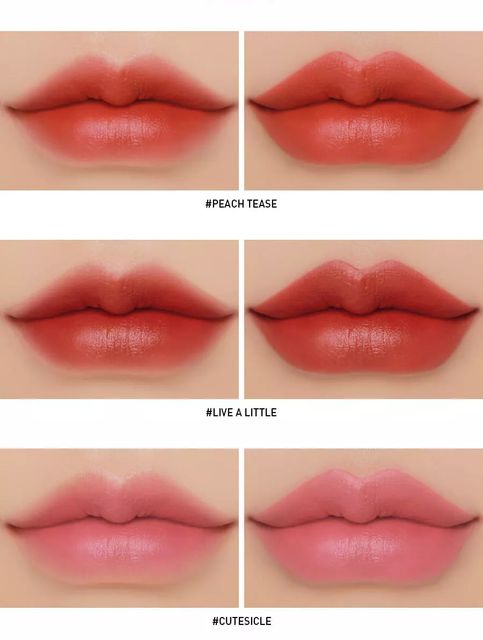 Son kem l&igrave; 3CE Cloud Lip Tint mịn nhẹ như m&acirc;y 4