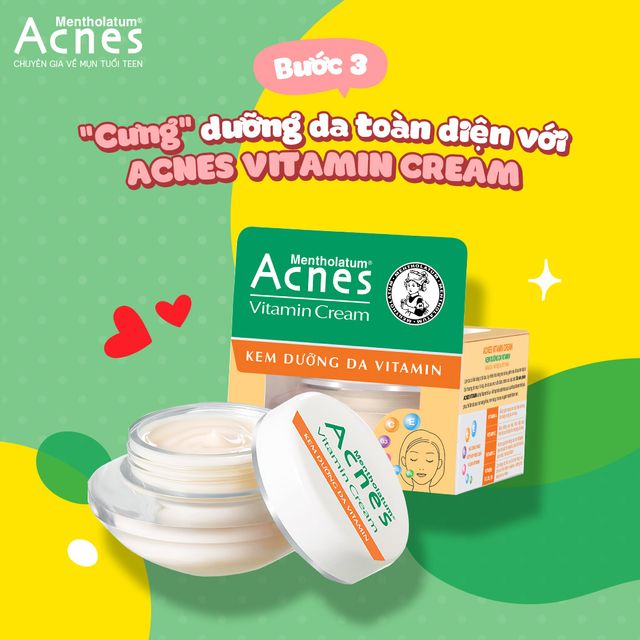Kem Dưỡng Acnes Vitamin S&aacute;ng Da, Mờ Sẹo Th&acirc;m 40g Vitamin Cream da mụn
