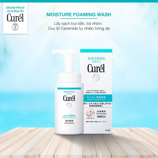 Sữa Rửa Mặt Dạng Bọt Cấp Ẩm Chuy&ecirc;n S&acirc;u Curel Intensive Moisture Care Foaming Wash