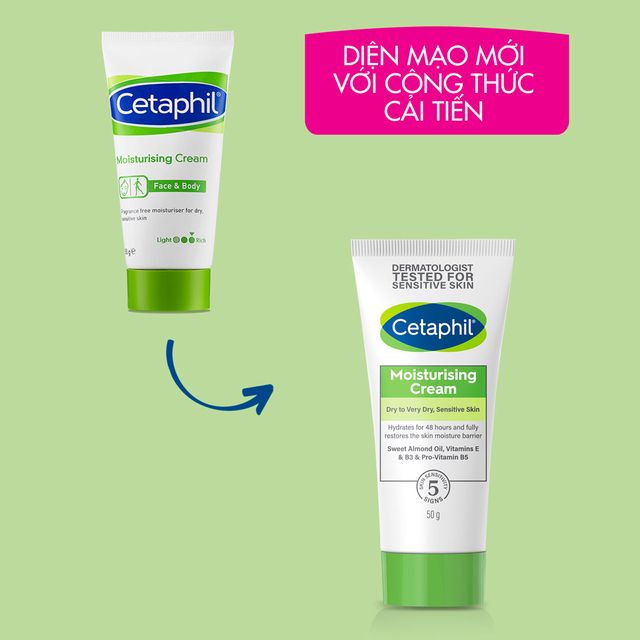 Kem Dưỡng Ẩm Cho Da Nhạy Cảm Cetaphil Moisturising Cream 50g mẫu mới