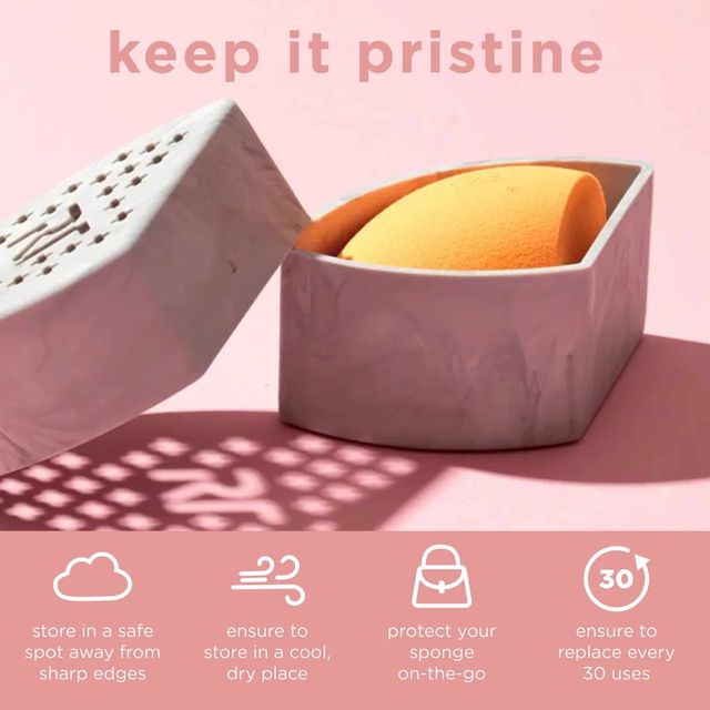 C&aacute;ch thức bảo quản M&uacute;t Trang Điểm Real Techniques Miracle Complexion Sponge