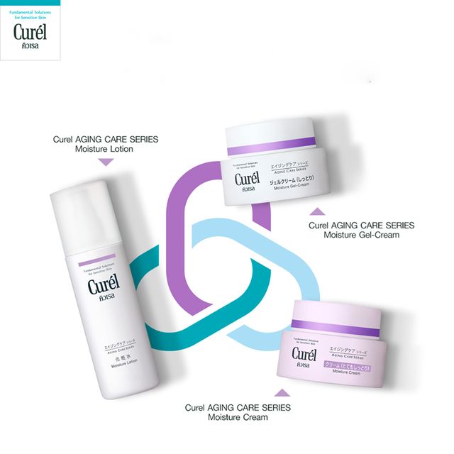 D&ograve;ng sản phẩm Curel Aging Care Series chuy&ecirc;n biệt d&agrave;nh cho da nhạy cảm bị l&atilde;o h&oacute;a.