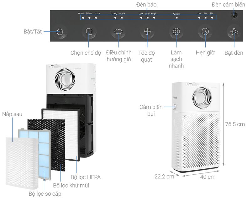 M&aacute;y lọc kh&ocirc;ng kh&iacute; Coway AP-1516D