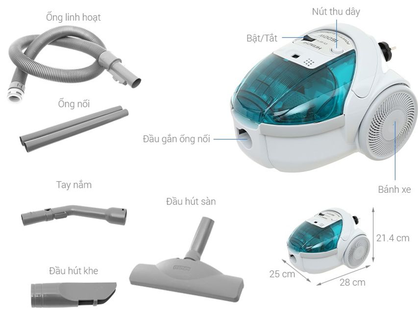 M&aacute;y h&uacute;t bụi Hitachi CV-BF16 GN