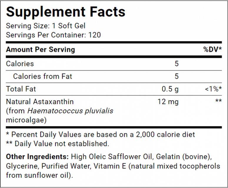 [Mỹ] Viên uống BioAstin Hawaiian Astaxanthin 120v 2