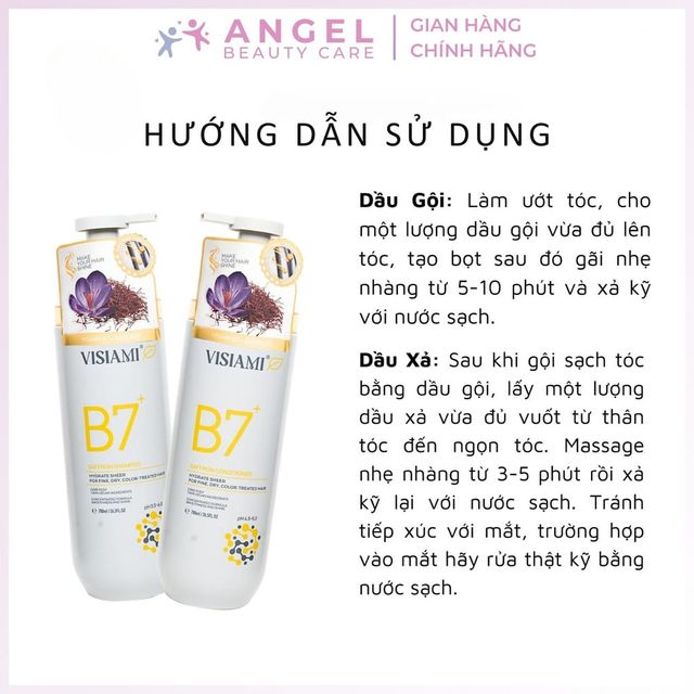 Bộ Dầu Gội Xả Visiami Biotin B7