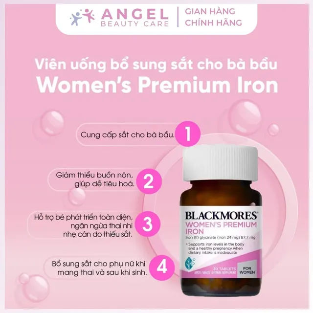 Vi&ecirc;n Uống Blackmores Pregnancy Iron - Lọ 30 Vi&ecirc;n