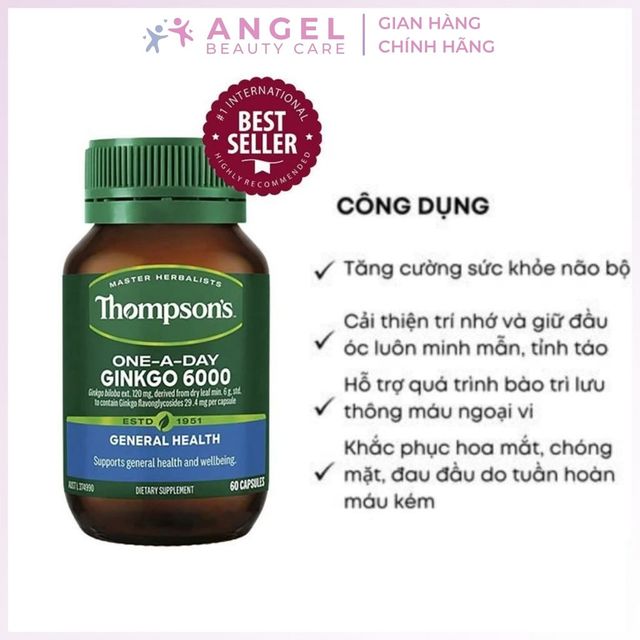 Vi&ecirc;n uống bổ n&atilde;o Ginkgo 6000