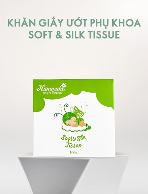 Khăn Giấy Ướt Dung Dịch Vệ Sinh Soft Silk Hanayuki - Hộp 20 Miếng 2
