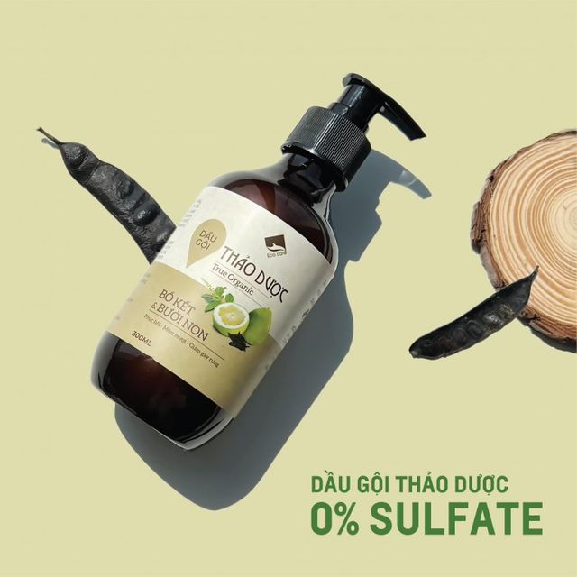 Dầu gội Bồ Kết và Bưởi Non Ecocare tóc mềm mượt và giảm gãy rụng 1
