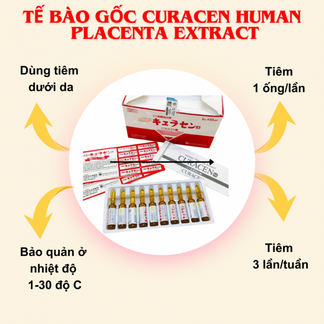 Tế bào gốc nhau thai Nhật Bản Curacen Human Placenta Extract 3