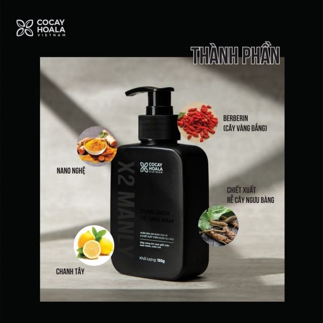 Dung Dịch Vệ Sinh Nam X2 Manly Cocayhoala 150g 2