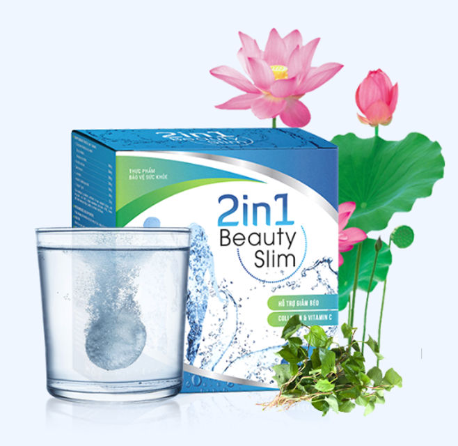 Beauty Slim 2 IN 1 Giúp Giảm Cân, Đốt cháy Mỡ Thừa Hộp 28 Viên Sủi 1