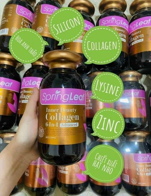 Vi&ecirc;n uống collagen 6 in 1 Spring Leaf Inner Beauty Plus Hormat &Uacute;c 4