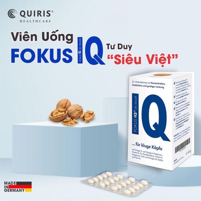 Viên Uống Hỗ Trợ Trí Não Chứa DHA, Vitamin B1, B6 -  Quiris Fokus IQ 1