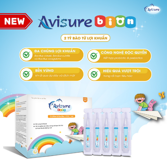 Avisure Bion men vi sinh chứa 2 tỷ b&agrave;o tử lợi khuẩn