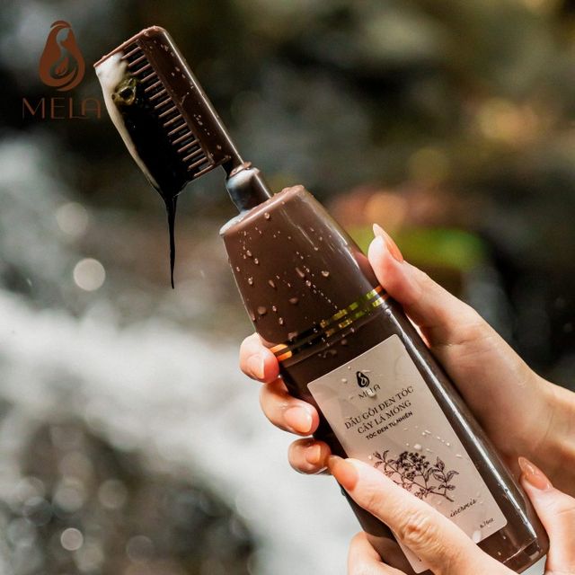 Dầu Gội Đen Tóc Cây Lá Móng Mela Giúp Phủ Bạc Lành Tính 3