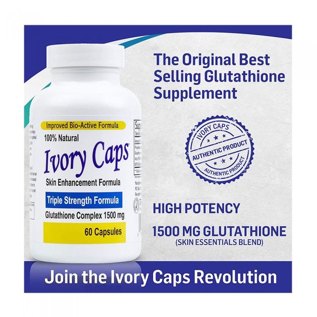 [Mỹ] Viên uống trắng da Glutathione Complex 1500mg Ivory Caps 60 viên 1