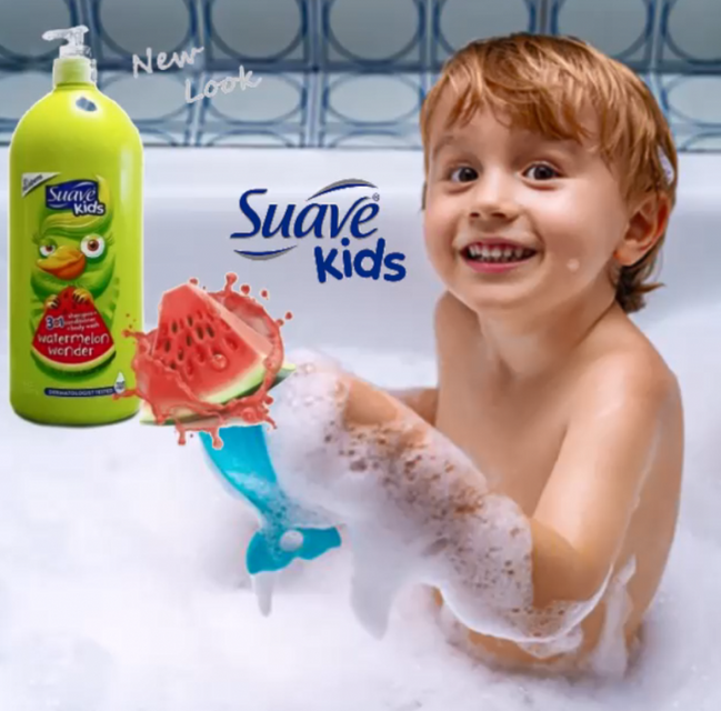 Sữa tắm gội xả cho bé Suave Kids 3 in 1 của Mỹ 1.18L 1