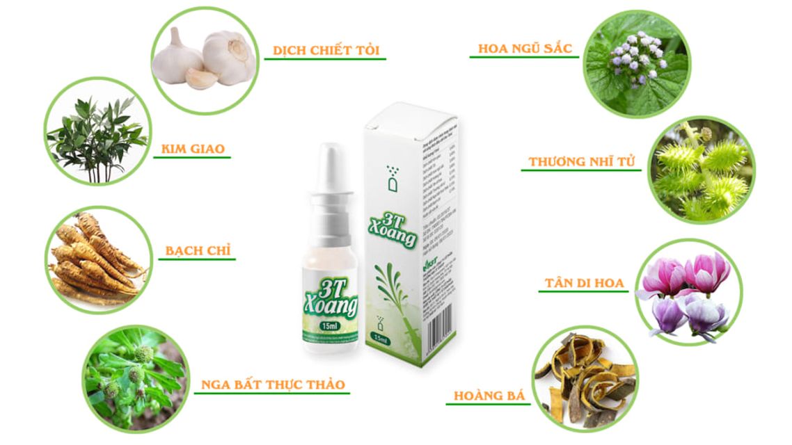 Xịt Mũi 3T Hỗ Trợ Giảm Xoang, Vi&ecirc;m Mũi Dị Ứng, Vi&ecirc;m Xoang Cấp V&agrave; M&atilde;n T&iacute;nh 1