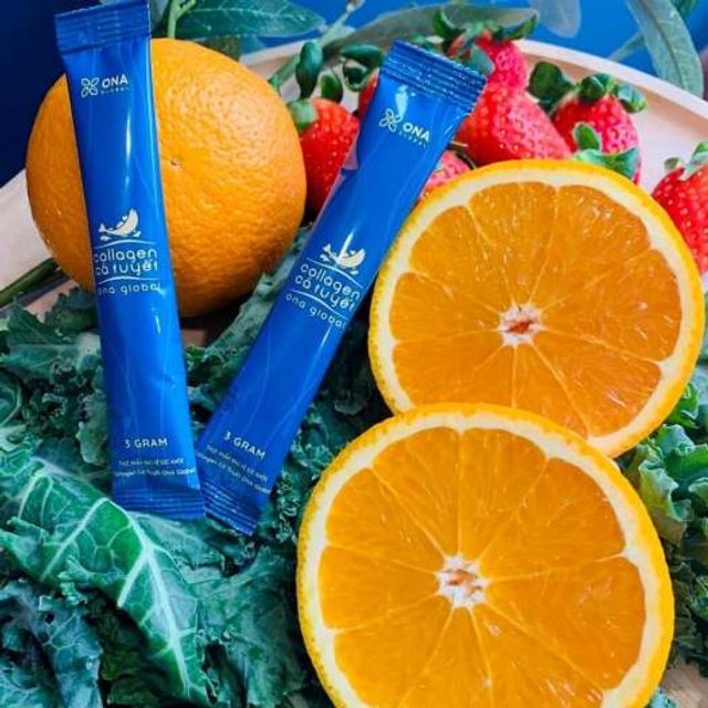 Collagen cá tuyết Cỏ Cây Hoa Lá làm đẹp săn chắc da hộp 30 gói 2