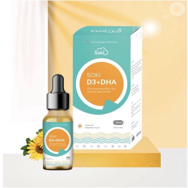 Soki D3+DHA gi&uacute;p bổ sung vitamin cho b&eacute; 1