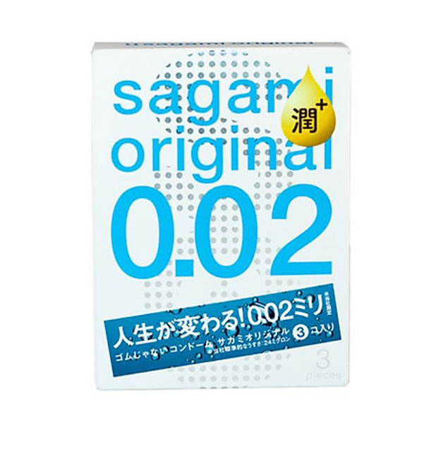 Sagami 0.02 Nhiều gel b&ocirc;.i trơ.n Si&ecirc;u Mỏng Nhật Bản H3 2
