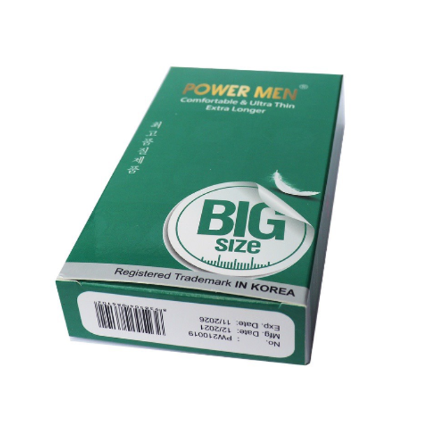 Bao Cao Su Cỡ Lớn Size 55mm Si&ecirc;u Mỏng K&eacute;o D&agrave;i Powermen Comfortable 1