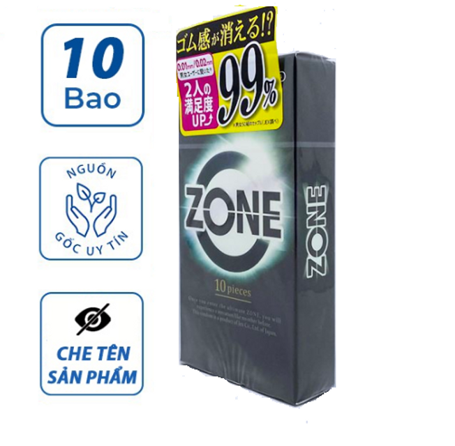 Bao Cao Su 0.01 Si&ecirc;u Mỏng Gel T&agrave;ng H&igrave;nh Jex Zone 10s 1