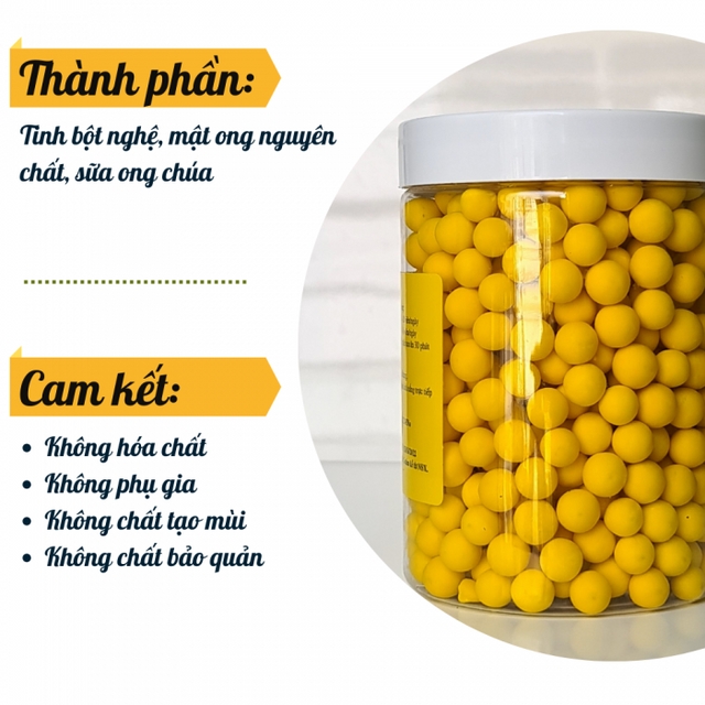 Vi&ecirc;n Nghệ Sữa Ong Ch&uacute;a Mật Ong Tabaha 500g