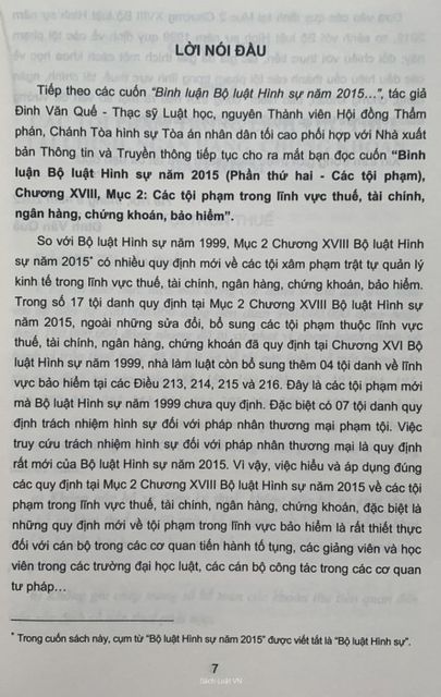 Bình Luận Bộ Luật Hình Sự Năm 2015 - (Chương 18- Mục 2) 5